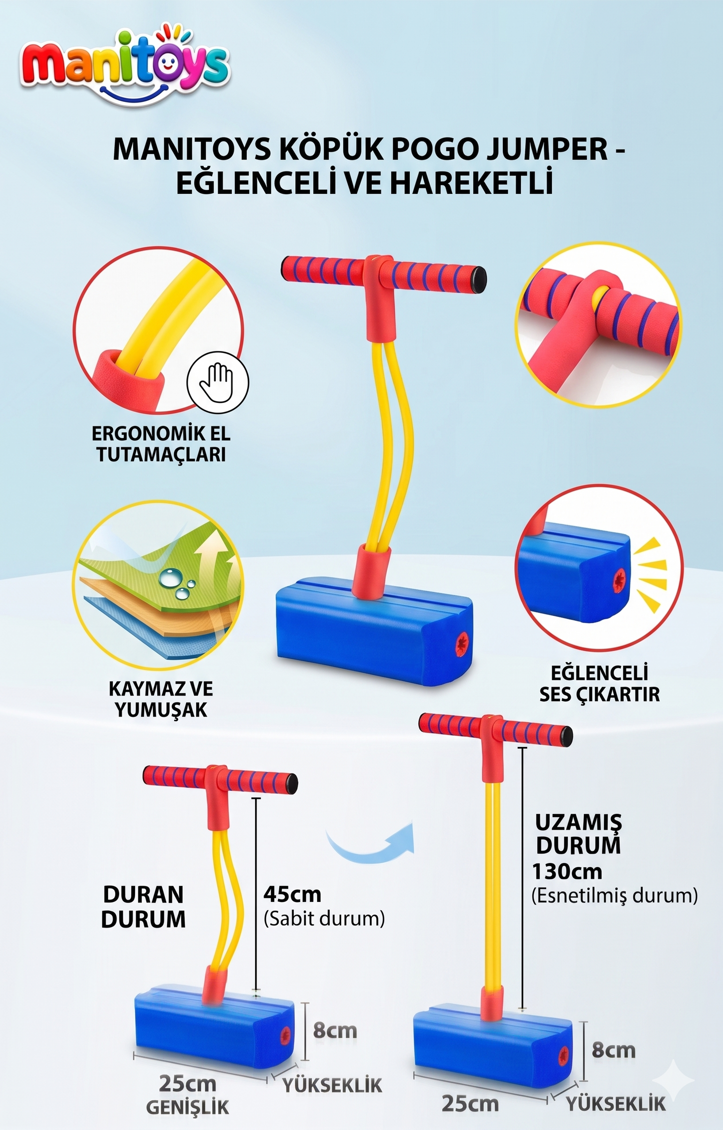 Manitoys Pogo Zıpzıp – Çocuk Denge ve Zıplama Oyuncağı
