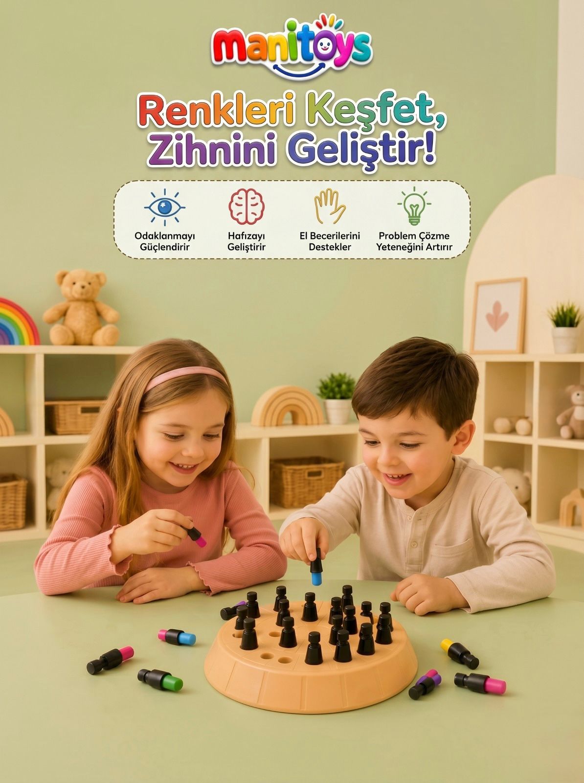 Manitoys 3'lü Eğitici Oyun Seti